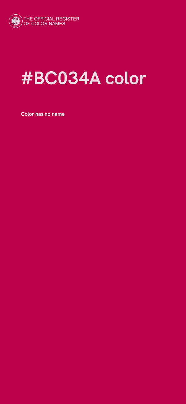 #BC034A color image