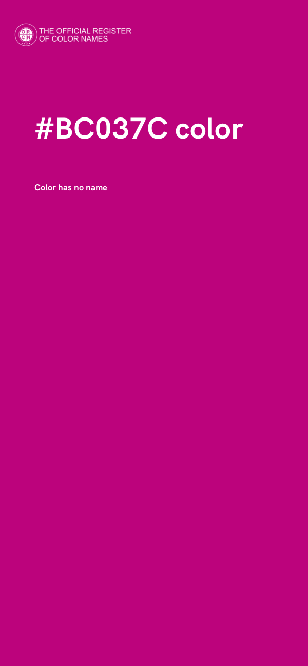 #BC037C color image