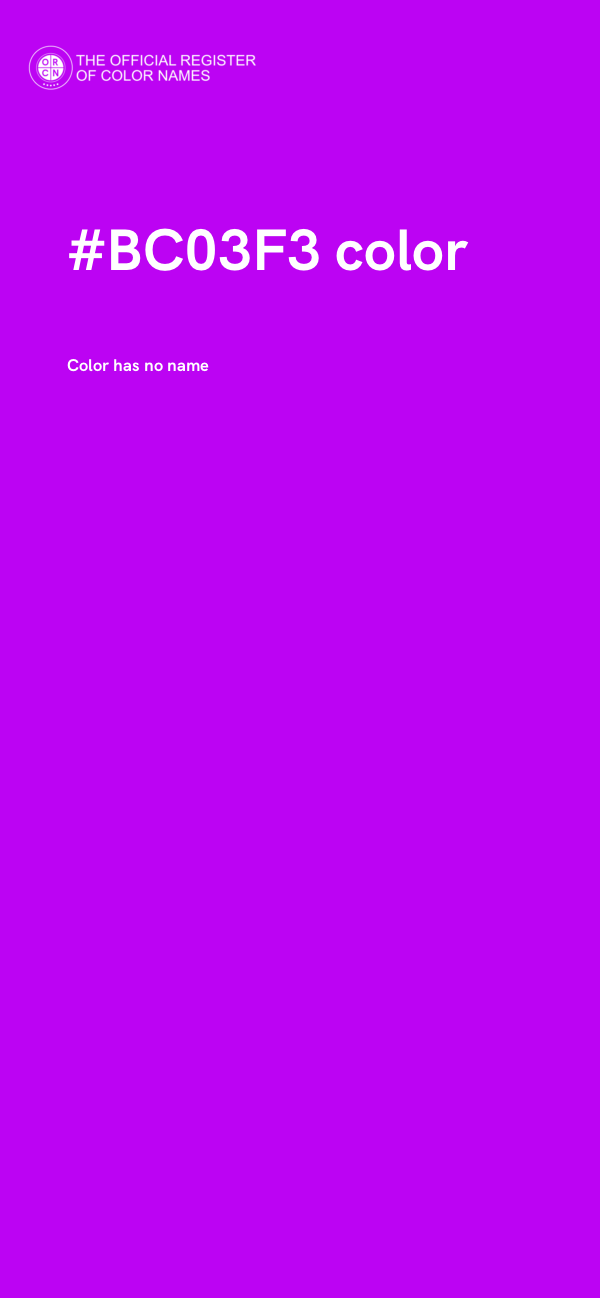 #BC03F3 color image