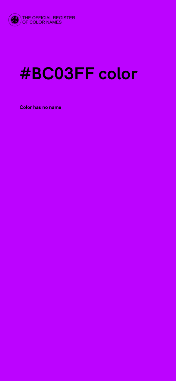 #BC03FF color image