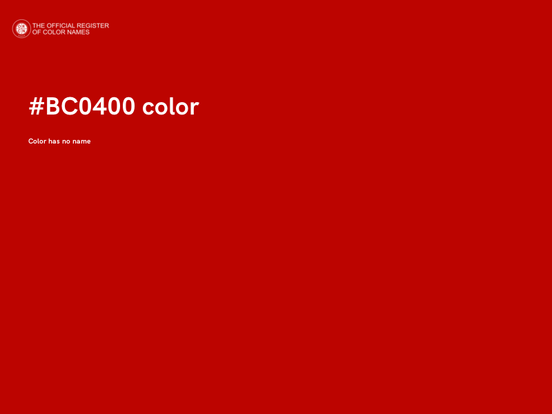 #BC0400 color image