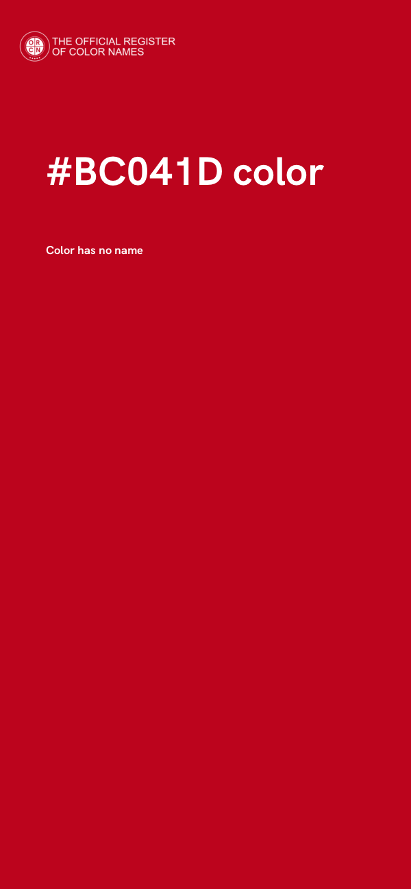 #BC041D color image