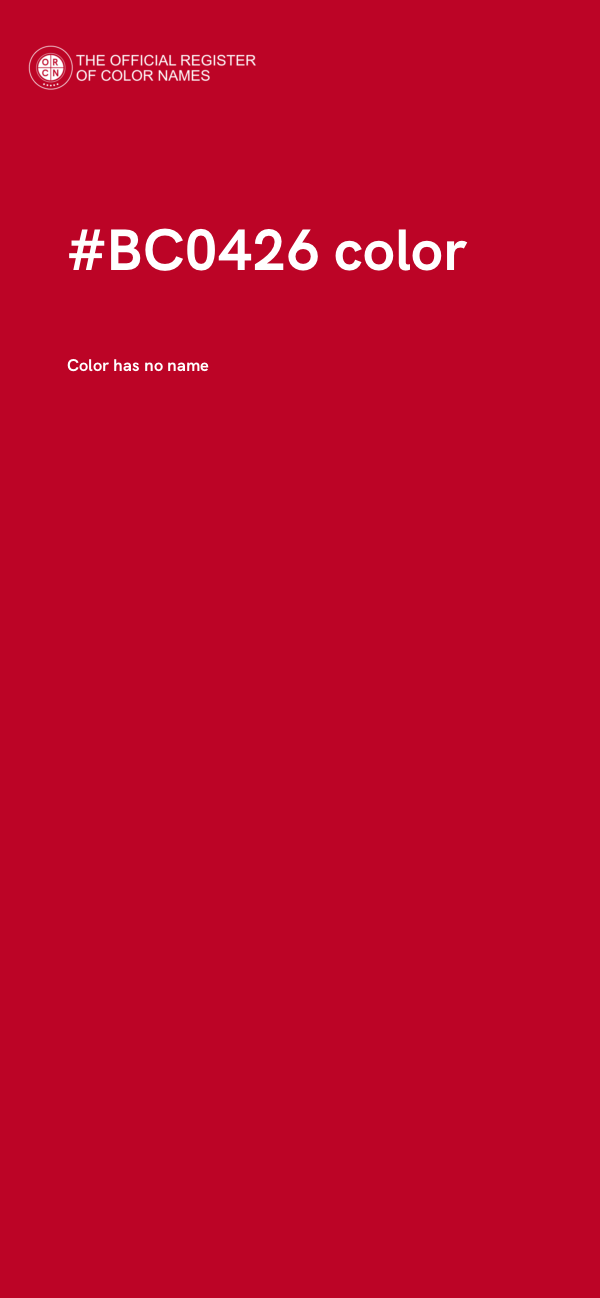 #BC0426 color image
