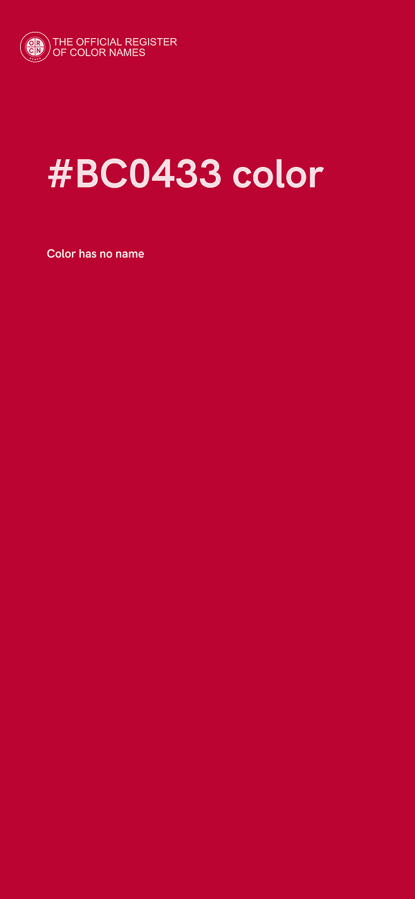 #BC0433 color image