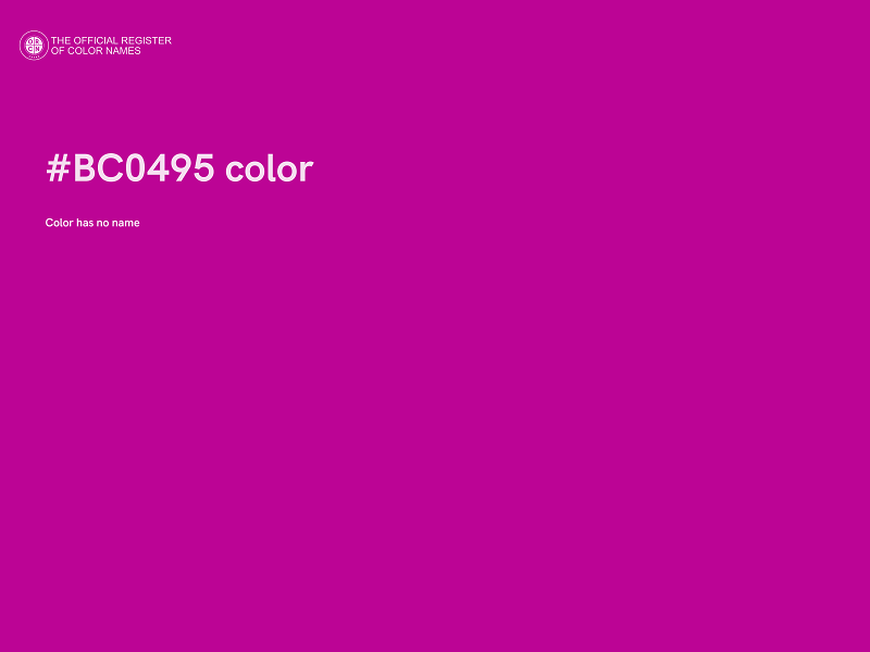 #BC0495 color image