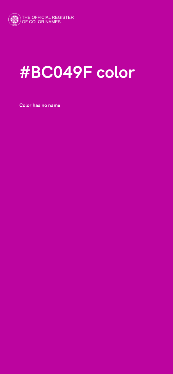 #BC049F color image