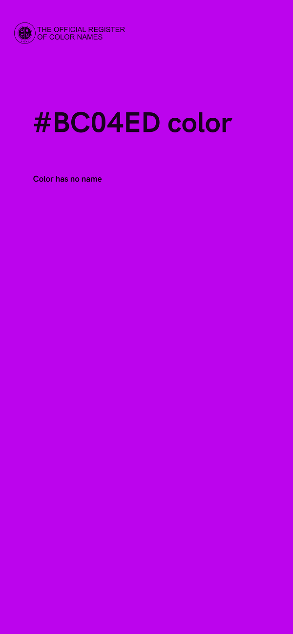 #BC04ED color image