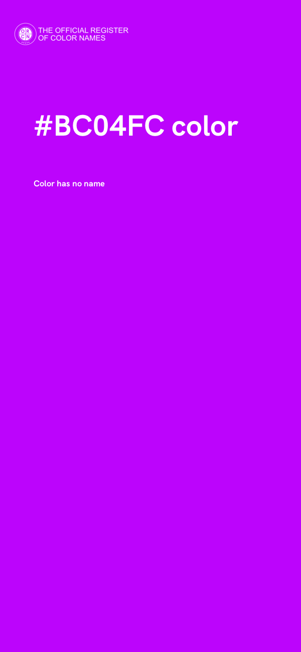 #BC04FC color image