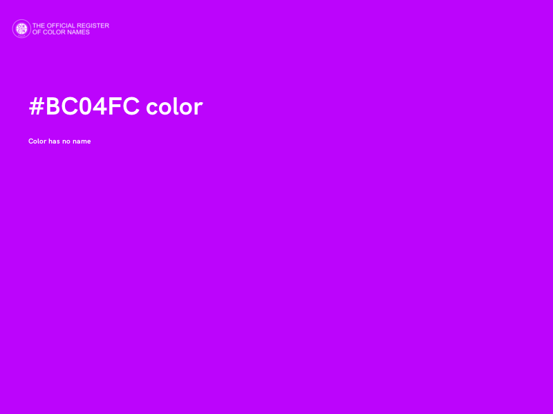 #BC04FC color image