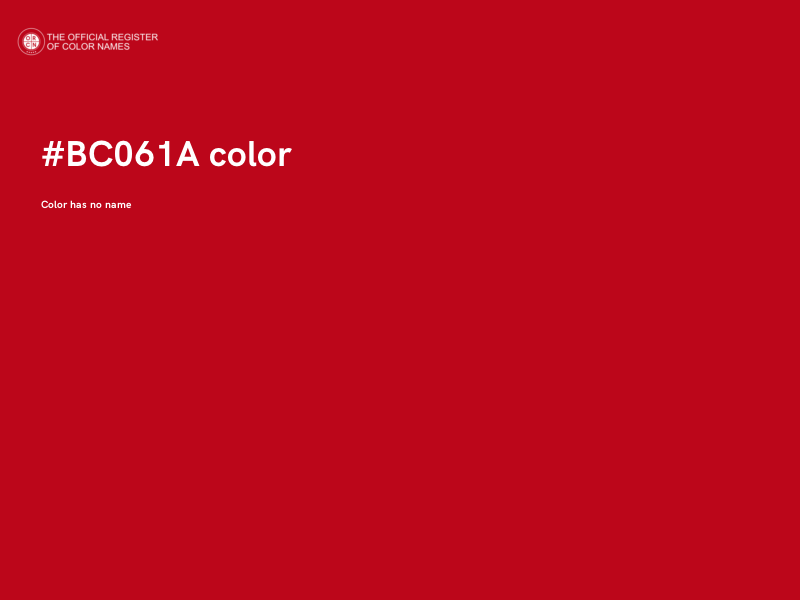 #BC061A color image
