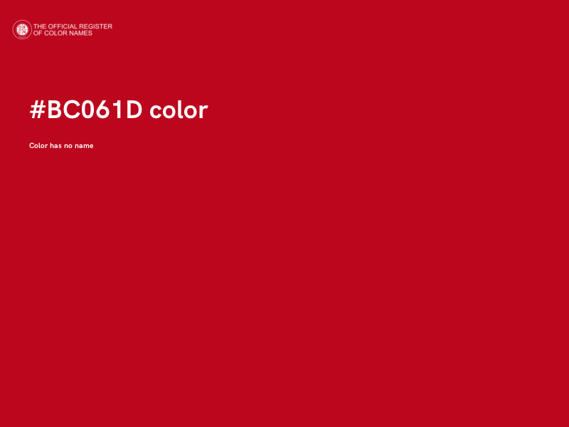 #BC061D color image