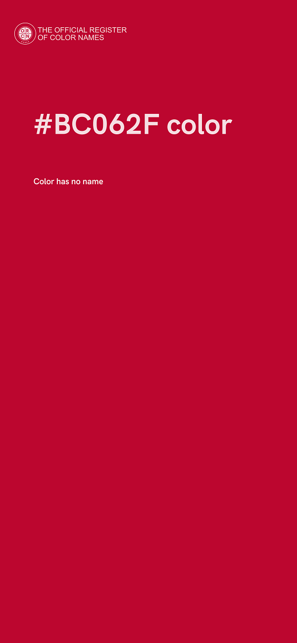 #BC062F color image