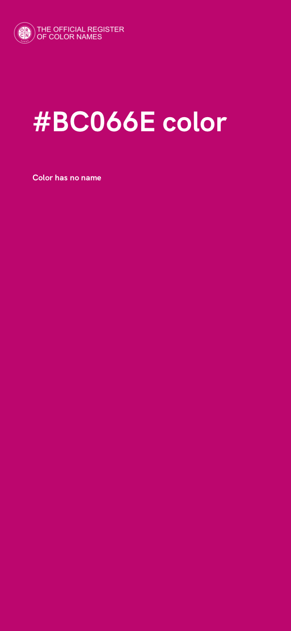#BC066E color image