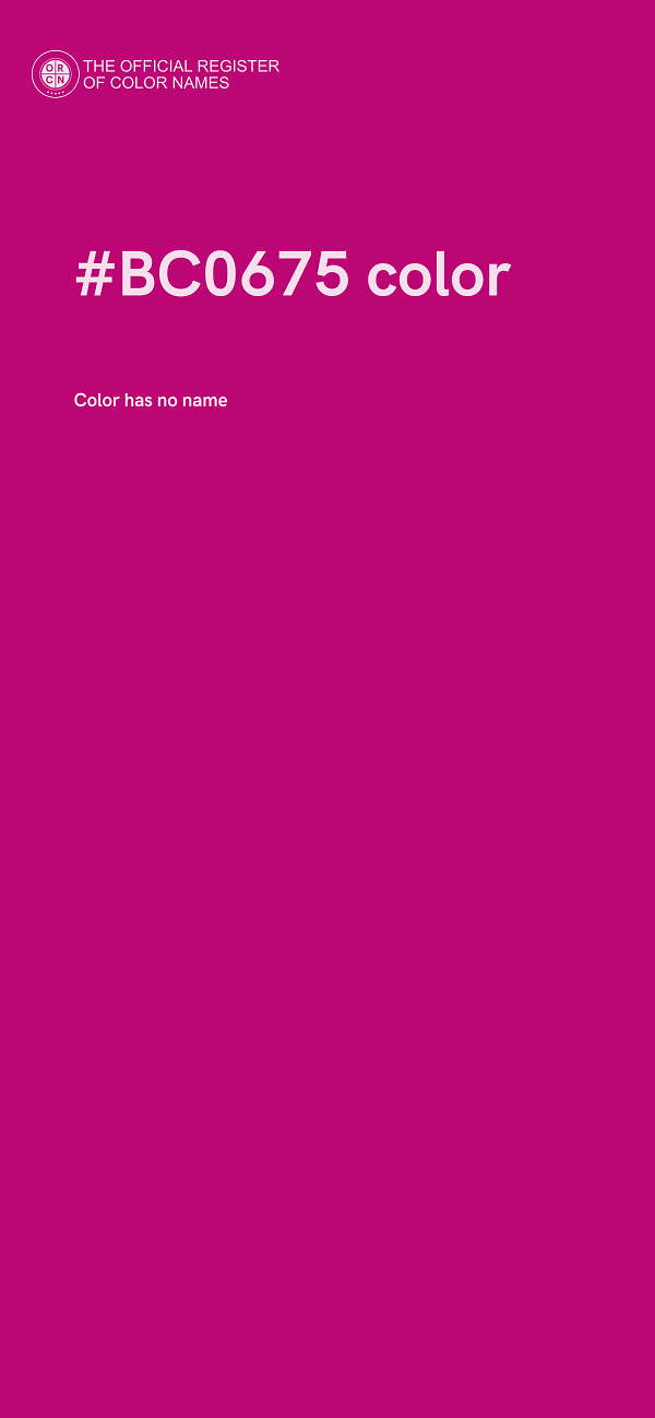#BC0675 color image