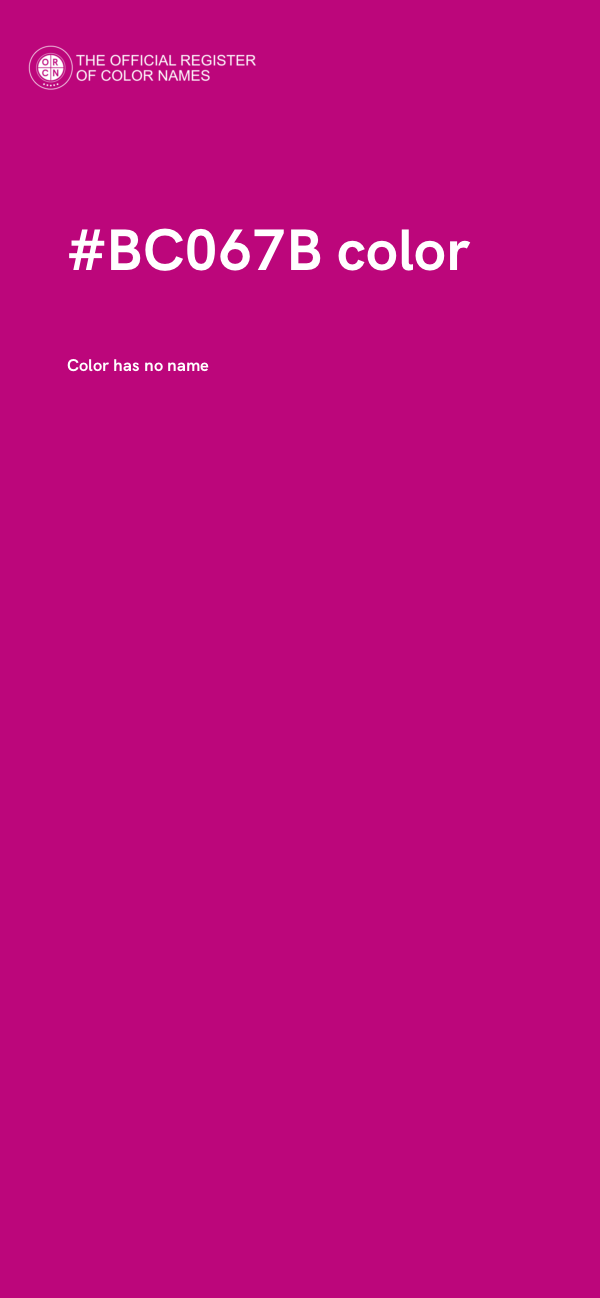 #BC067B color image