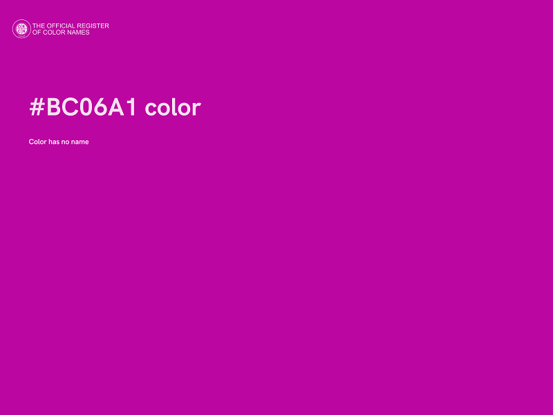 #BC06A1 color image