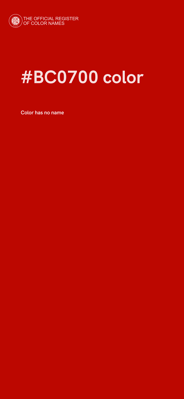 #BC0700 color image
