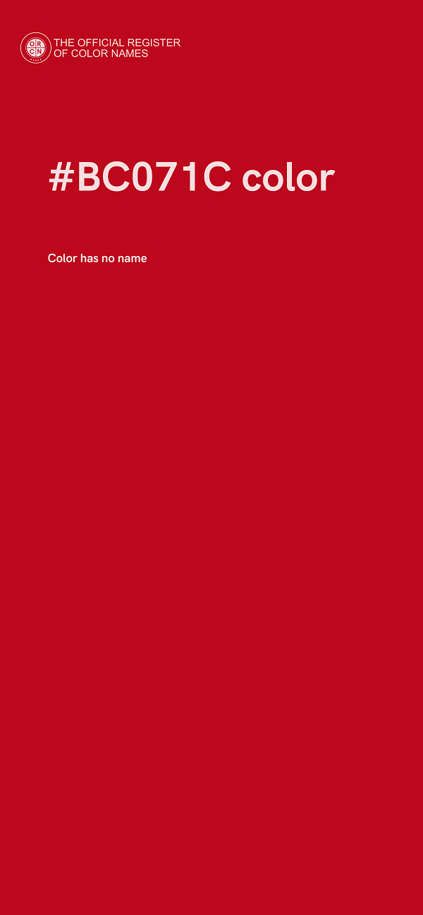 #BC071C color image
