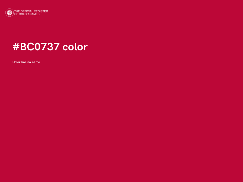 #BC0737 color image