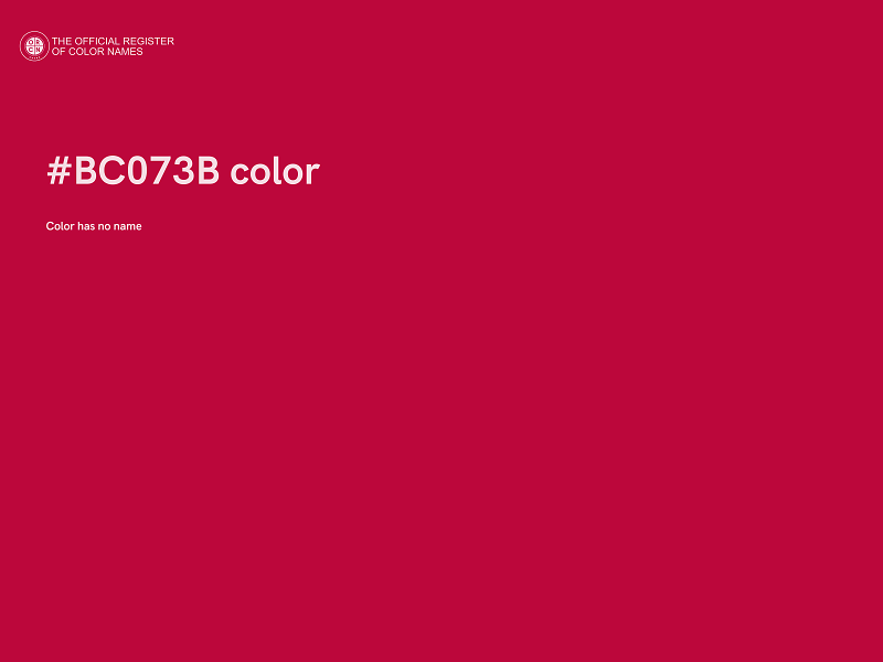 #BC073B color image