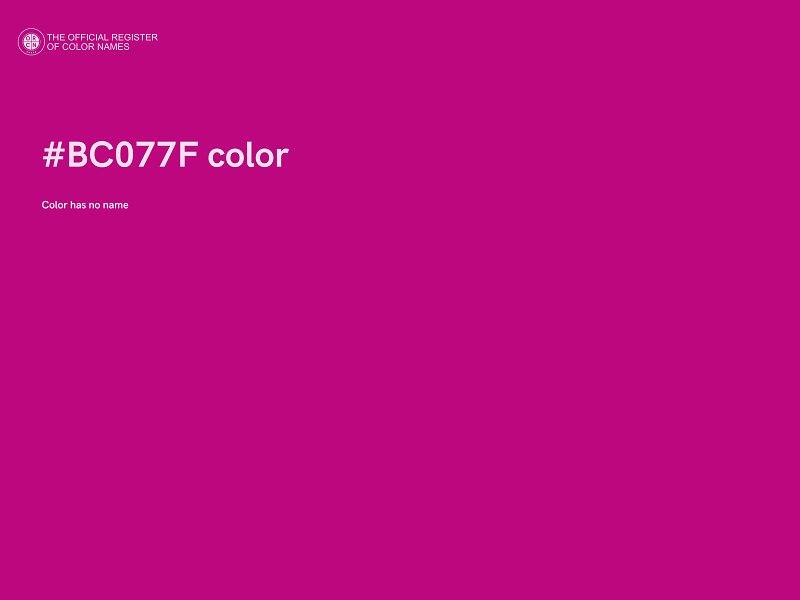 #BC077F color image