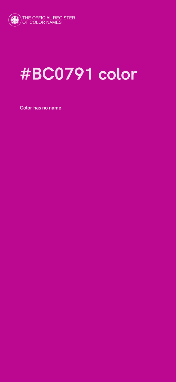#BC0791 color image