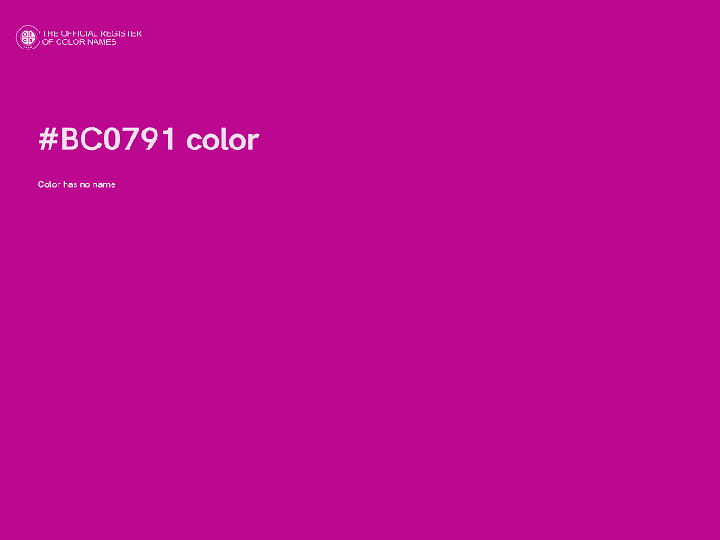 #BC0791 color image