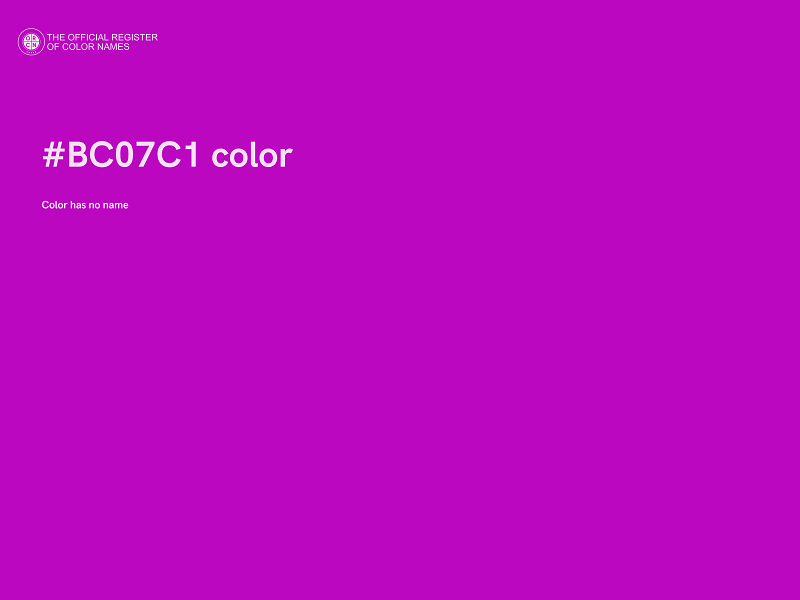 #BC07C1 color image