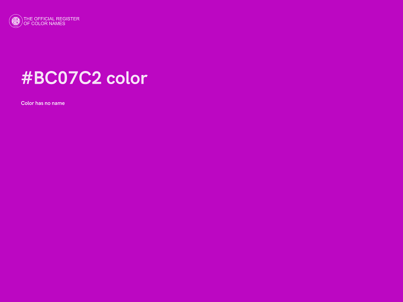 #BC07C2 color image