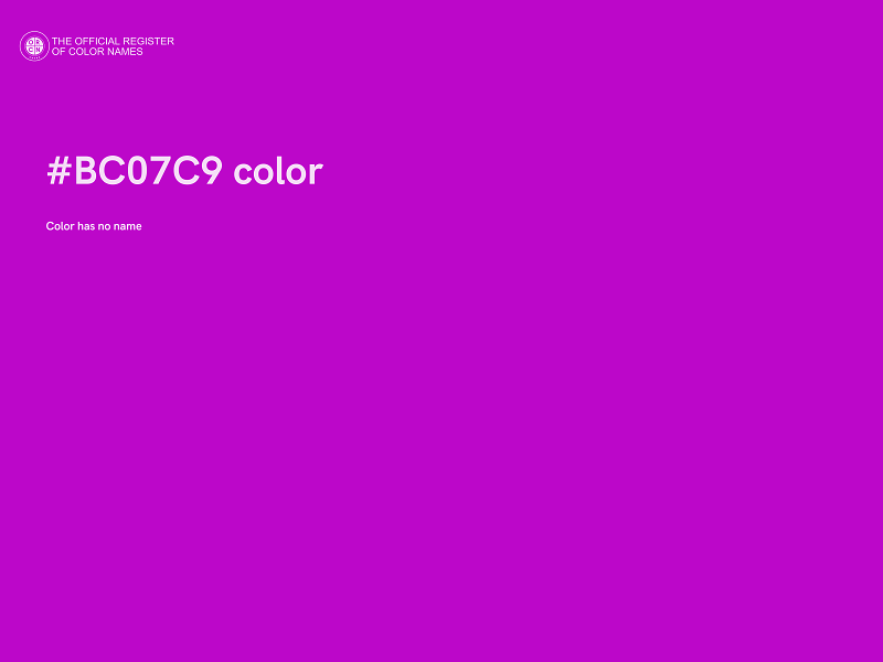 #BC07C9 color image