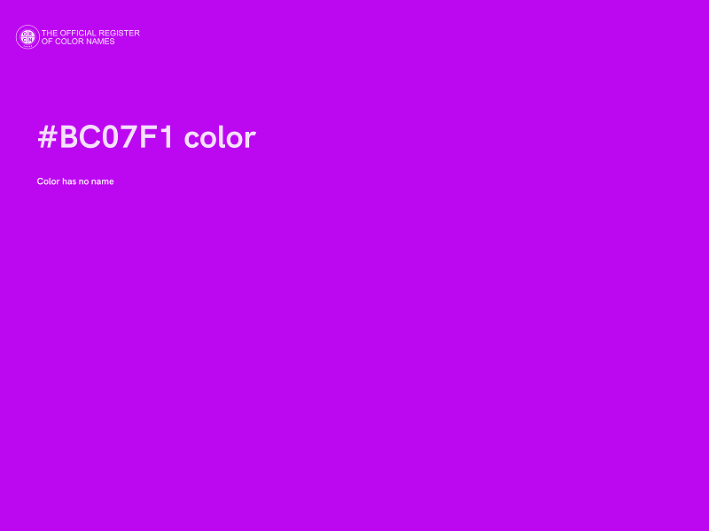#BC07F1 color image