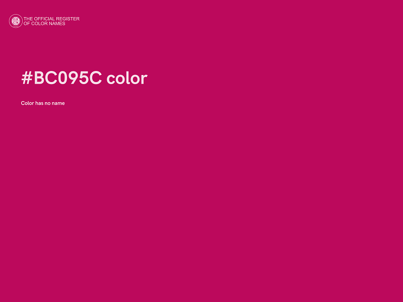 #BC095C color image