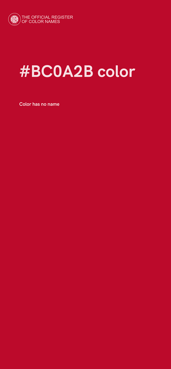 #BC0A2B color image