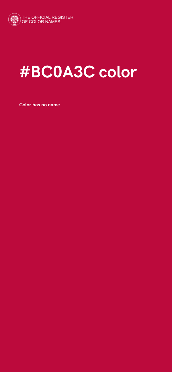 #BC0A3C color image