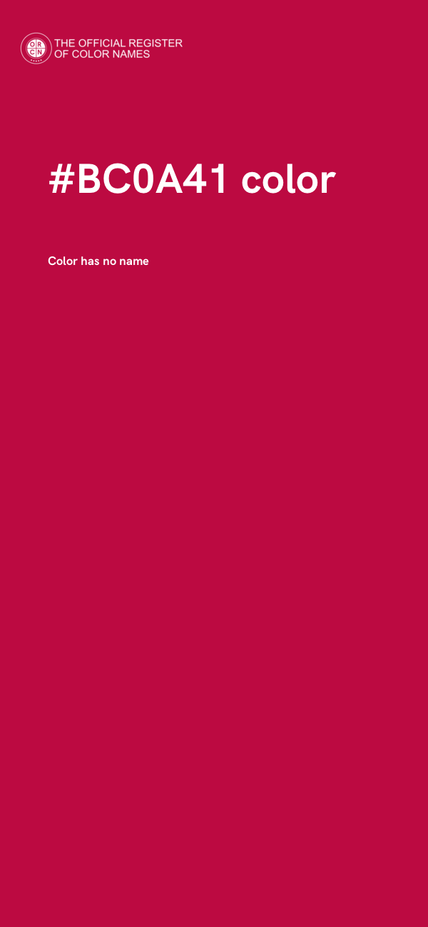 #BC0A41 color image