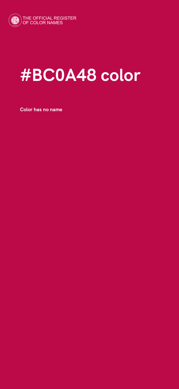#BC0A48 color image