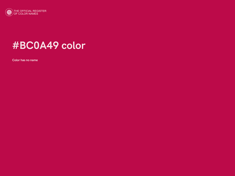 #BC0A49 color image