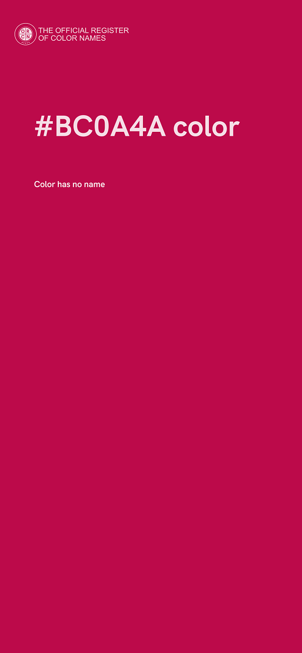#BC0A4A color image