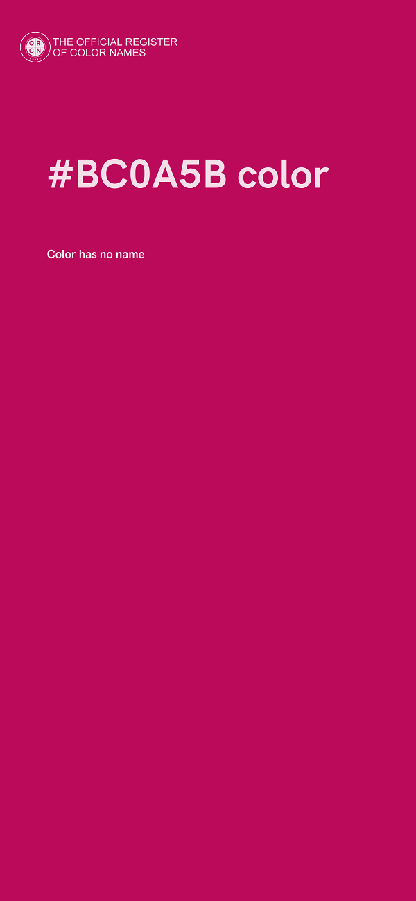 #BC0A5B color image