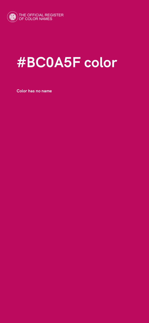 #BC0A5F color image