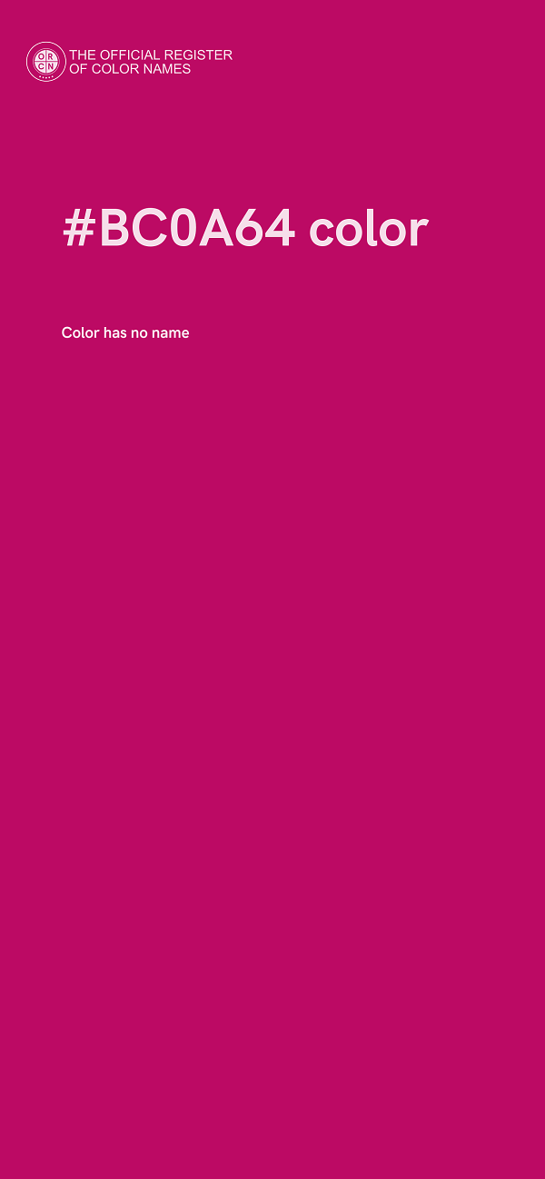 #BC0A64 color image