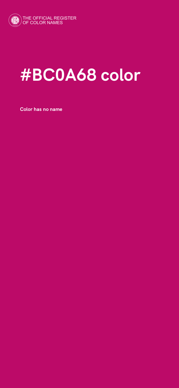 #BC0A68 color image
