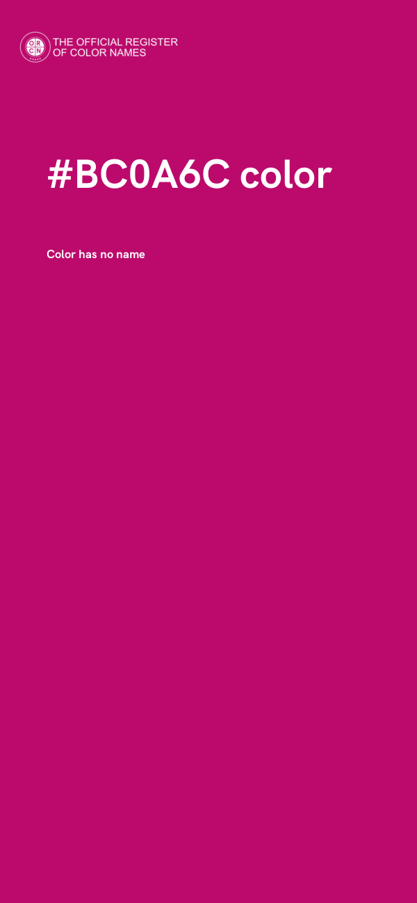 #BC0A6C color image