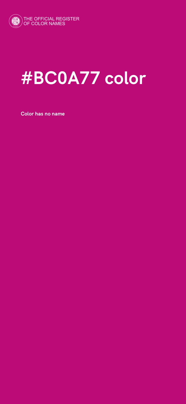 #BC0A77 color image