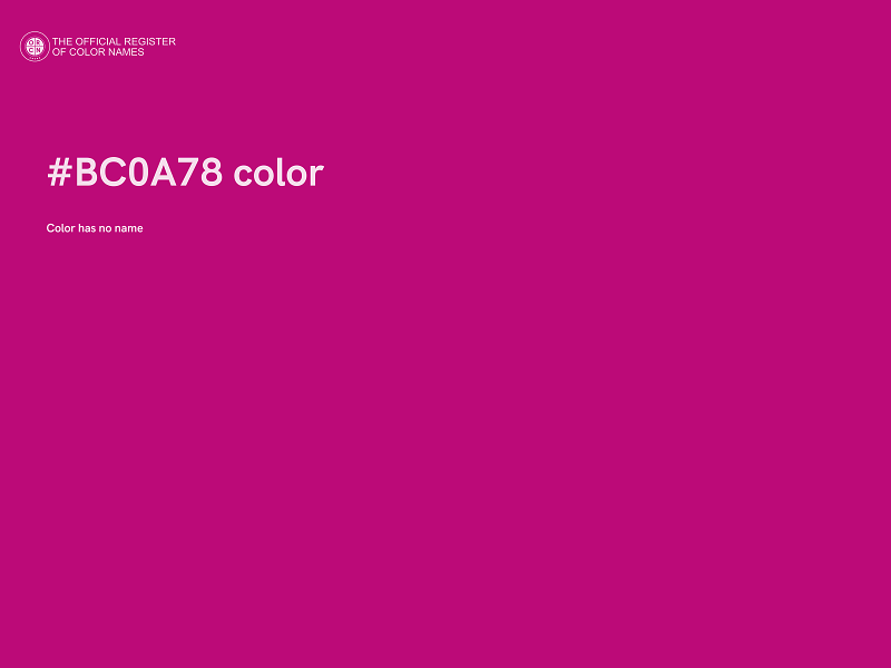 #BC0A78 color image