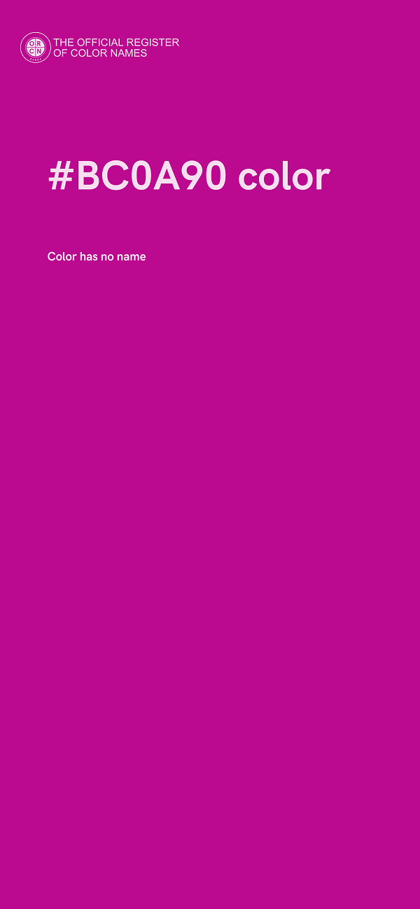 #BC0A90 color image