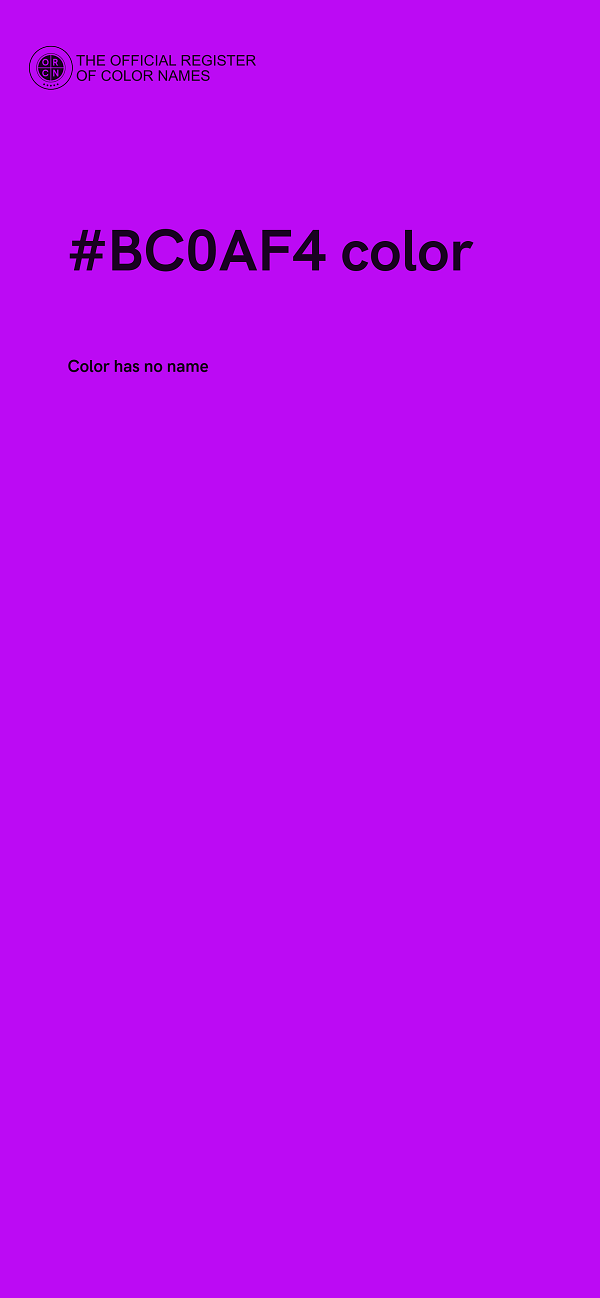#BC0AF4 color image