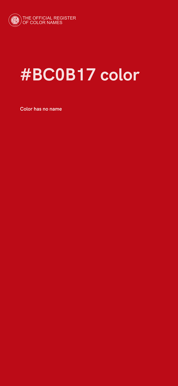 #BC0B17 color image