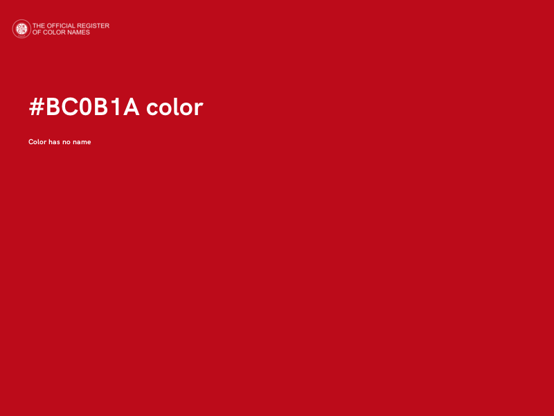 #BC0B1A color image