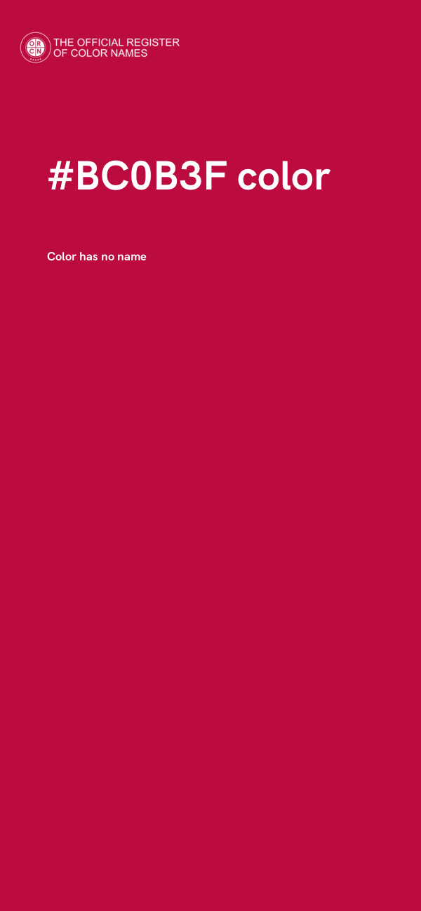 #BC0B3F color image